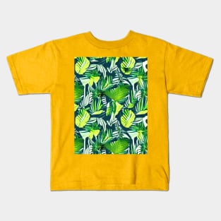 Tropical plants nature background Kids T-Shirt